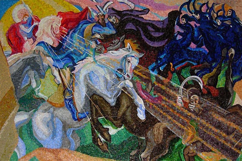 The Battle of Didgori. With leadership of King David The Builder, united army of Georgia defeated the army of Seljuk Turks in 1121